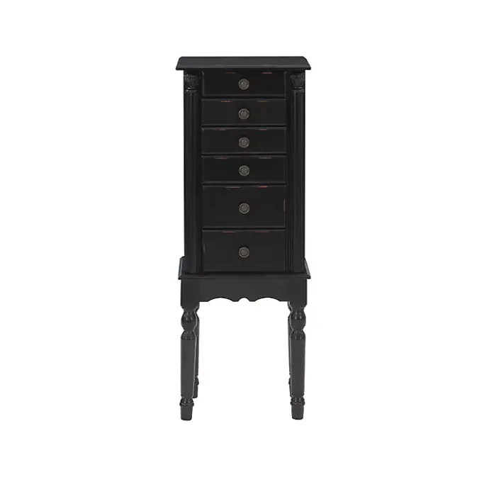 Best Kirklands Home 5-Drawer Ollie Petite Jewelry Armoire Black