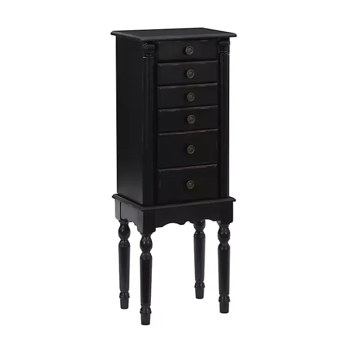 Best Kirklands Home 5-Drawer Ollie Petite Jewelry Armoire Black