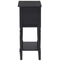 Kirklands Home 3-Drawer Turned Legs Accent Table Black