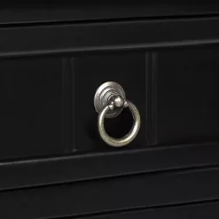 Kirklands Home 3-Drawer Turned Legs Accent Table Black