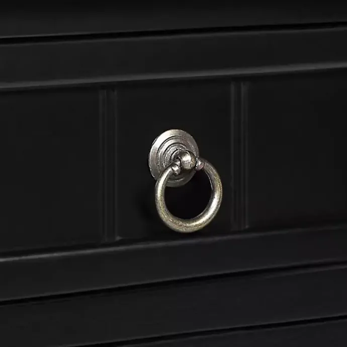 Kirklands Home 3-Drawer Turned Legs Accent Table Black