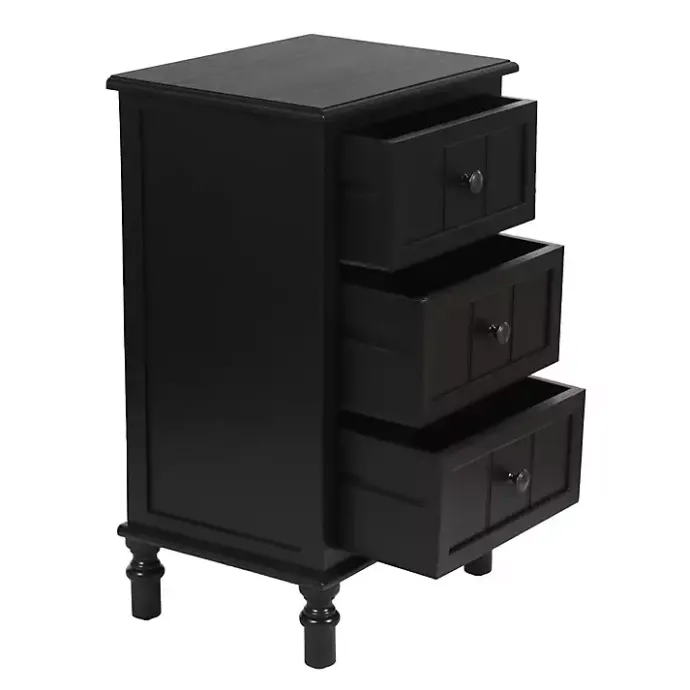 Clearance Kirklands Home 3-Drawer Winnie Accent Table Black