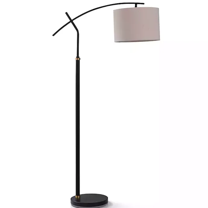Online Kirklands Home Black Dudley Adjustable Arm Floor Lamp Tan