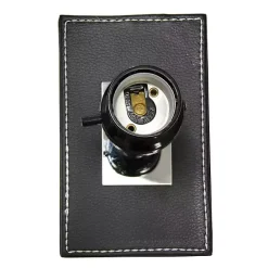 Sale Kirklands Home Faux Leather Charging Table Lamp Black