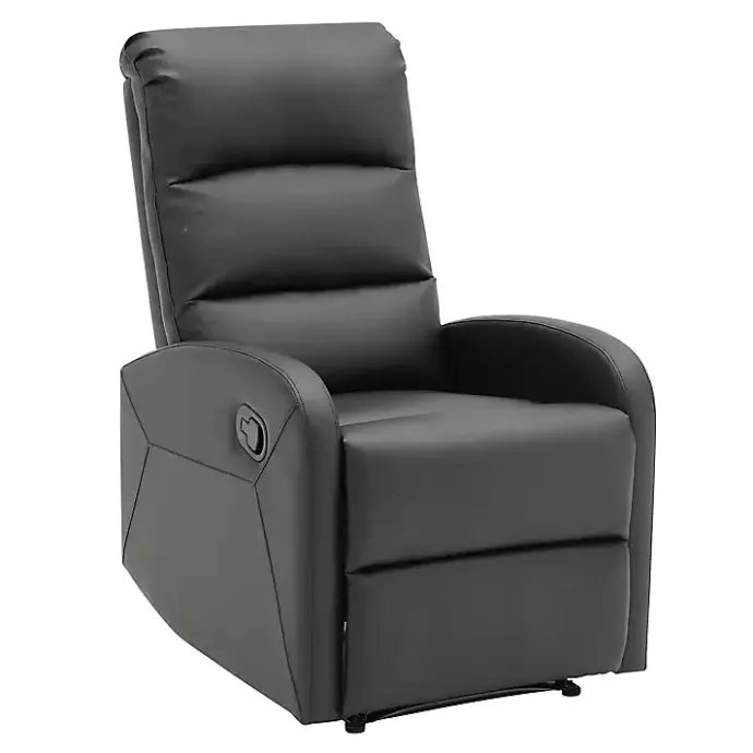 Sale Kirklands Home Faux Leather Dormi Recliner Black