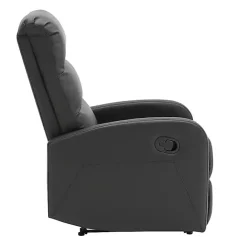 Sale Kirklands Home Faux Leather Dormi Recliner Black