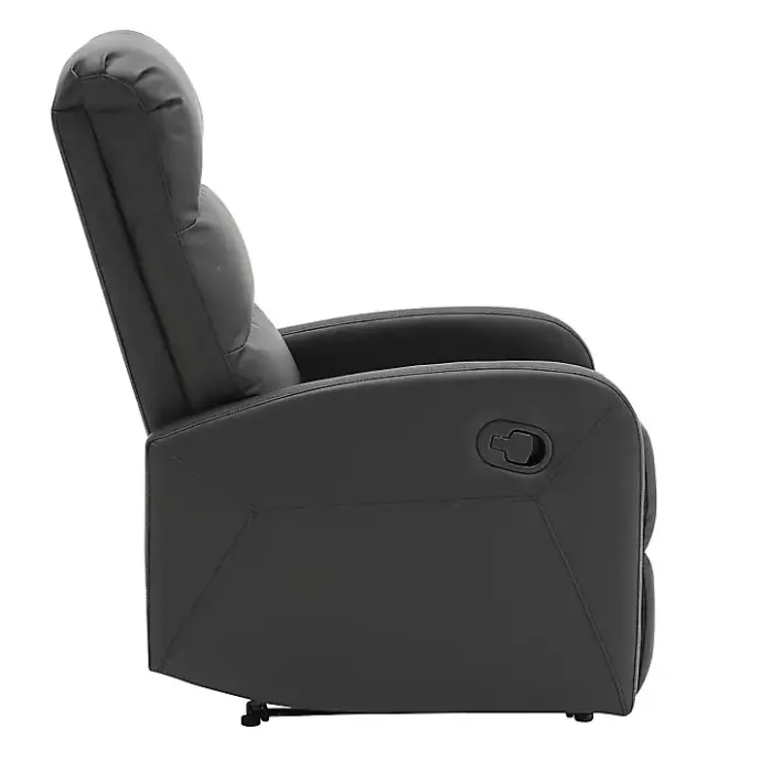 Sale Kirklands Home Faux Leather Dormi Recliner Black