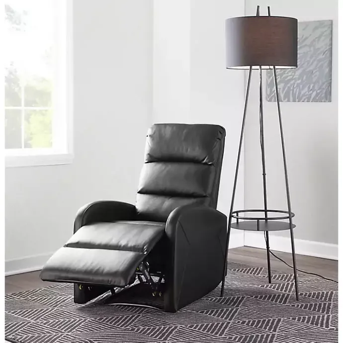 Sale Kirklands Home Faux Leather Dormi Recliner Black
