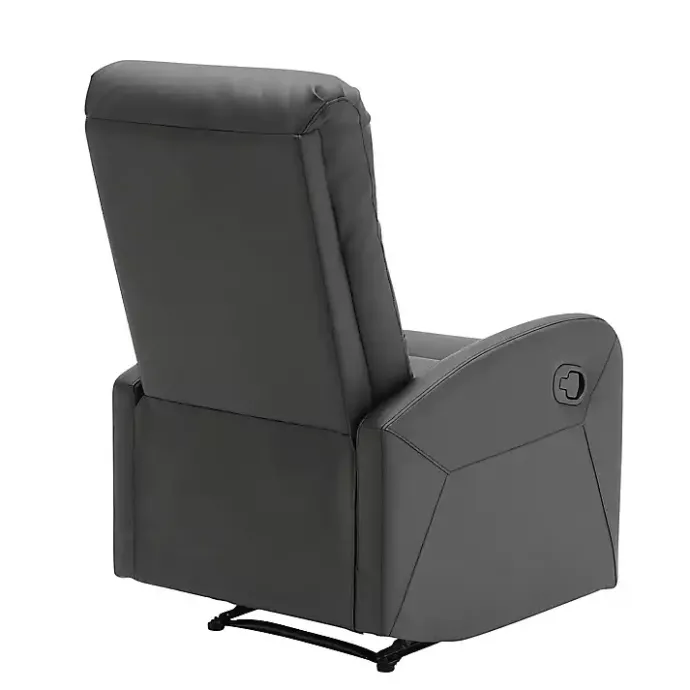 Sale Kirklands Home Faux Leather Dormi Recliner Black