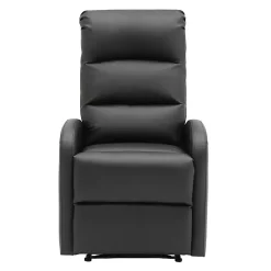 Sale Kirklands Home Faux Leather Dormi Recliner Black