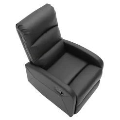 Sale Kirklands Home Faux Leather Dormi Recliner Black