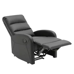 Sale Kirklands Home Faux Leather Dormi Recliner Black