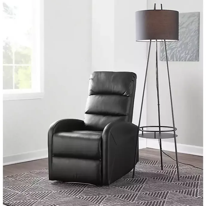 Sale Kirklands Home Faux Leather Dormi Recliner Black