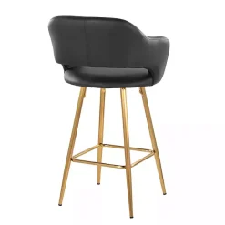 Discount Kirklands Home Faux Leather Marge Counter Stools, Set of 2 Black