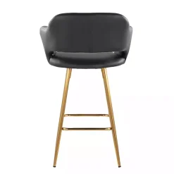 Discount Kirklands Home Faux Leather Marge Counter Stools, Set of 2 Black