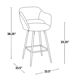 Discount Kirklands Home Faux Leather Marge Counter Stools, Set of 2 Black