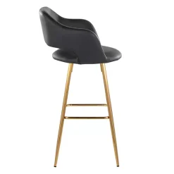 Best Kirklands Home Faux Leather Marge Bar Stools, Set of 2 Black