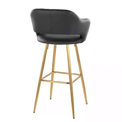 Best Kirklands Home Faux Leather Marge Bar Stools, Set of 2 Black