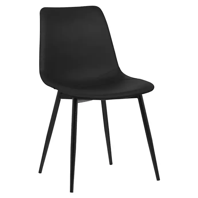 Kirklands Home Faux Leather Monte Dining Chair Black