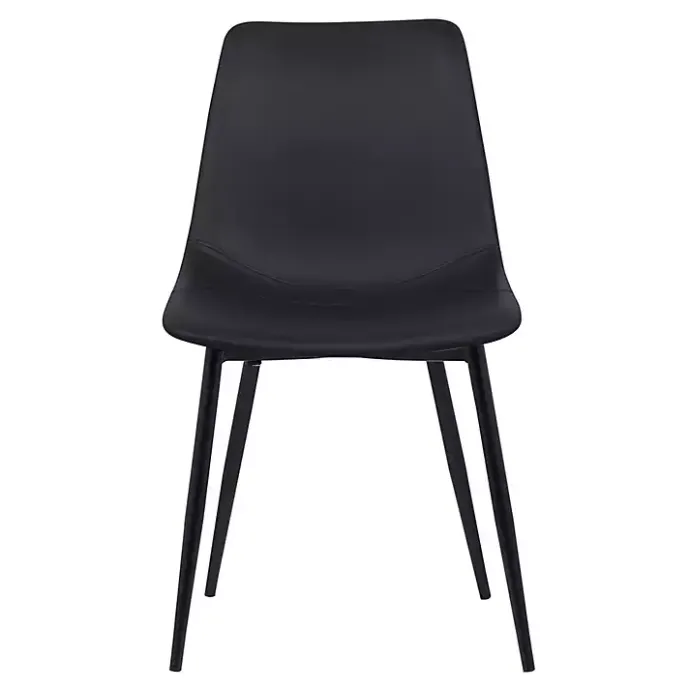 Kirklands Home Faux Leather Monte Dining Chair Black