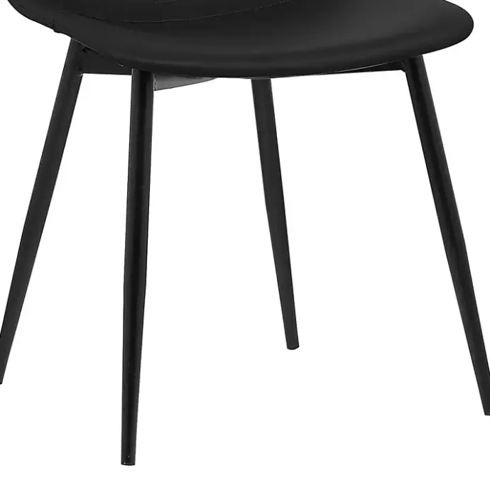 Kirklands Home Faux Leather Monte Dining Chair Black