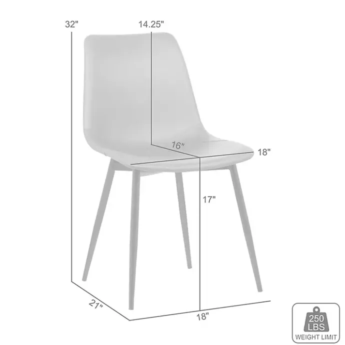 Kirklands Home Faux Leather Monte Dining Chair Black