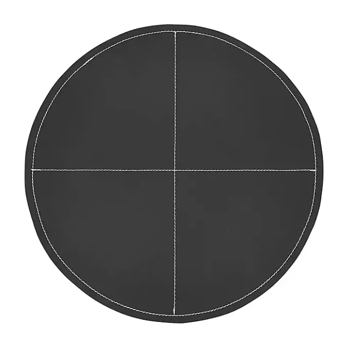 Sale Kirklands Home Faux Leather Placemats, Set of 4 Black