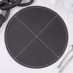 Sale Kirklands Home Faux Leather Placemats, Set of 4 Black