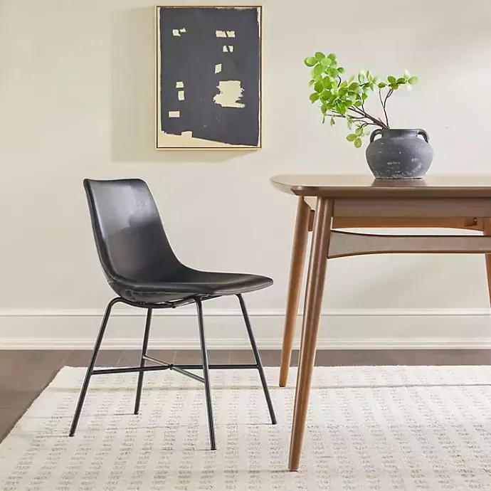 Best Kirklands Home Faux Leather Scoop Dining Chairs, Set of 2 Black