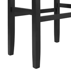 Online Kirklands Home Faux Leather Tufted Madison Bar Stool Black