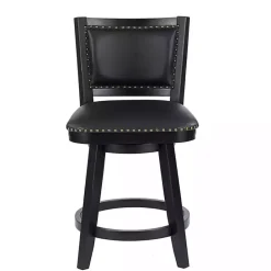 Outlet Kirklands Home Faux Leather Upholstered Counter Stool Black