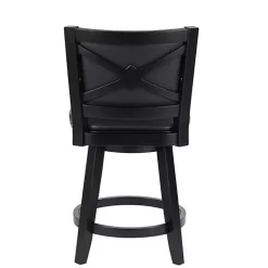 Outlet Kirklands Home Faux Leather Upholstered Counter Stool Black