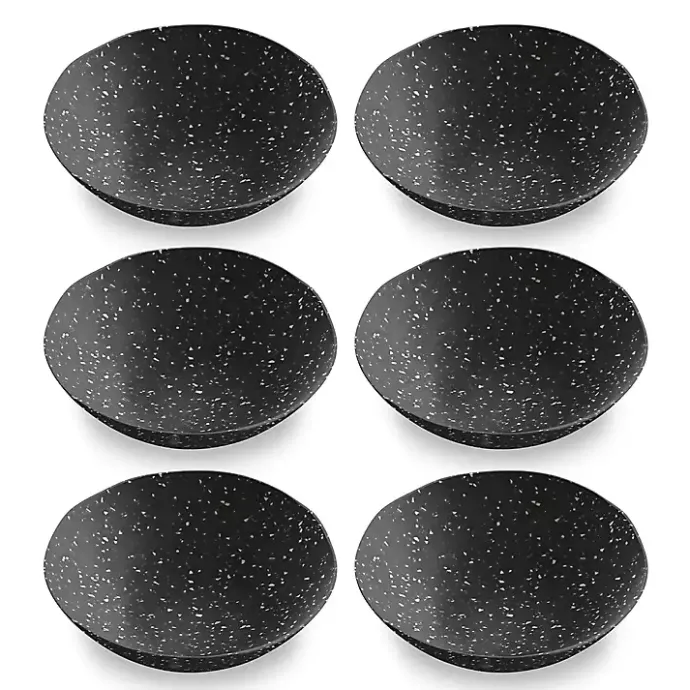 Outlet Kirklands Home Faye Melamine Cereal Bowls, Set of 6 Black