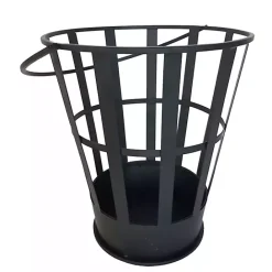 Hot Kirklands Home Fire Bowl and Wood Basket Black