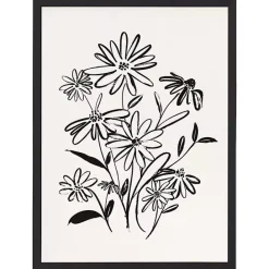 Best Kirklands Home Black Floral Bouquet Framed Art Print