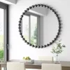 Best Kirklands Home Black Foiled Beaded Wall Mirror, 36 in.