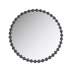 Best Kirklands Home Black Foiled Beaded Wall Mirror, 36 in.