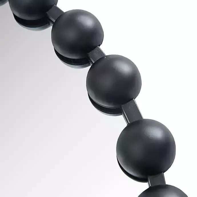 Best Kirklands Home Black Foiled Beaded Wall Mirror, 36 in.