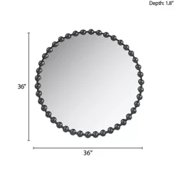 Best Kirklands Home Black Foiled Beaded Wall Mirror, 36 in.