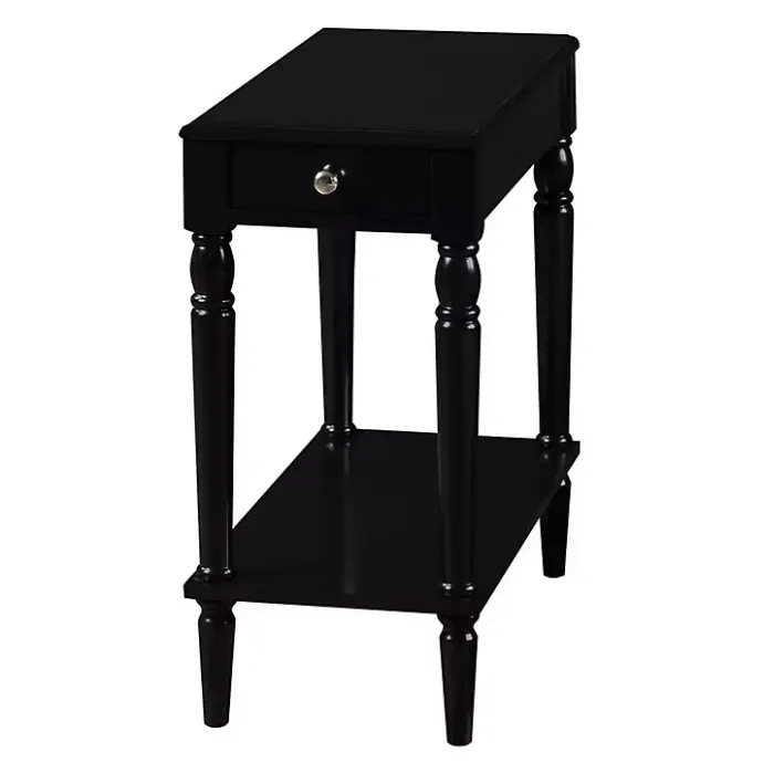 Discount Kirklands Home French Country Single Drawer Accent Table Black