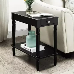Discount Kirklands Home French Country Single Drawer Accent Table Black