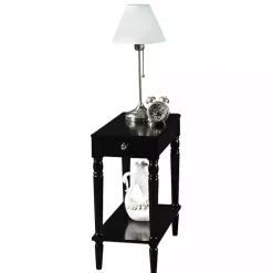 Discount Kirklands Home French Country Single Drawer Accent Table Black