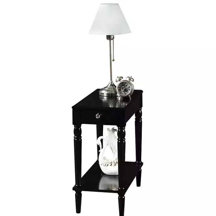 Discount Kirklands Home French Country Single Drawer Accent Table Black