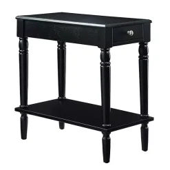 Discount Kirklands Home French Country Single Drawer Accent Table Black