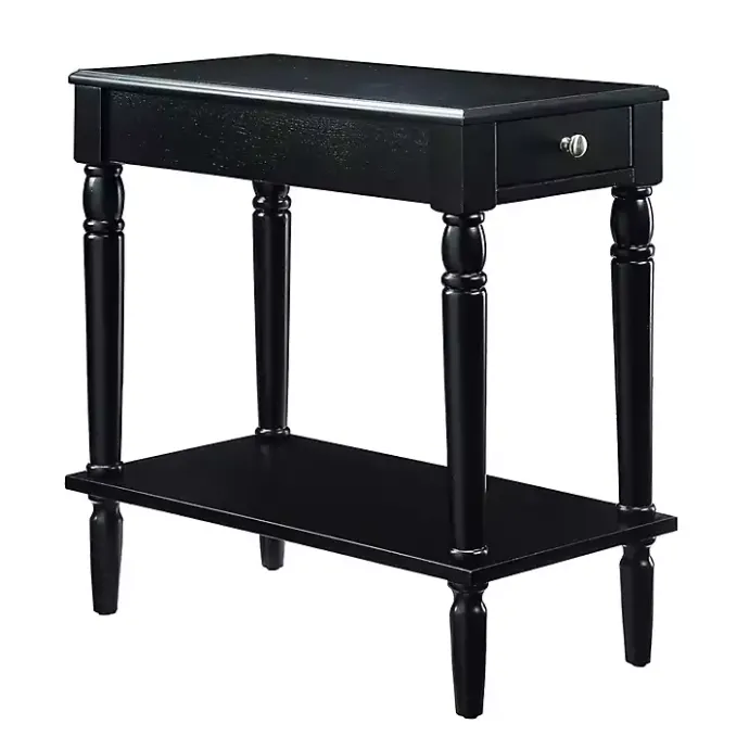 Discount Kirklands Home French Country Single Drawer Accent Table Black