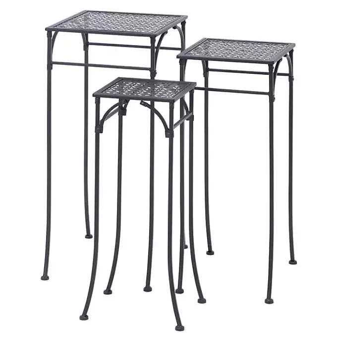 Clearance Kirklands Home Garden 3-pc. Plant Stand Set Black