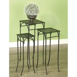 Clearance Kirklands Home Garden 3-pc. Plant Stand Set Black