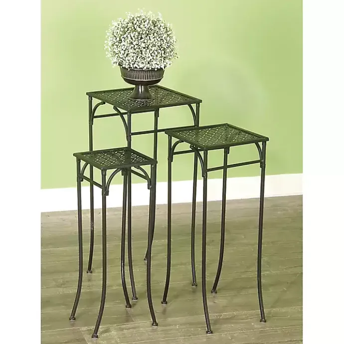 Clearance Kirklands Home Garden 3-pc. Plant Stand Set Black