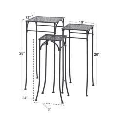 Clearance Kirklands Home Garden 3-pc. Plant Stand Set Black