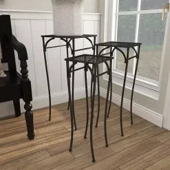 Clearance Kirklands Home Garden 3-pc. Plant Stand Set Black